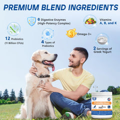GuruAmi probiotic chews packaging highlights 11B CFU and gut support.