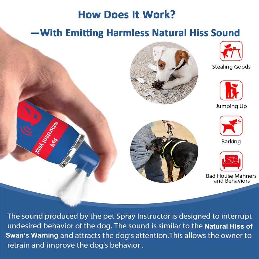 Gutes Leben Dog Instructor Spray emits harmless hiss during training.