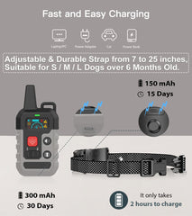 Gutes Leben IPX6 waterproof collar enables outdoor training in rain.
