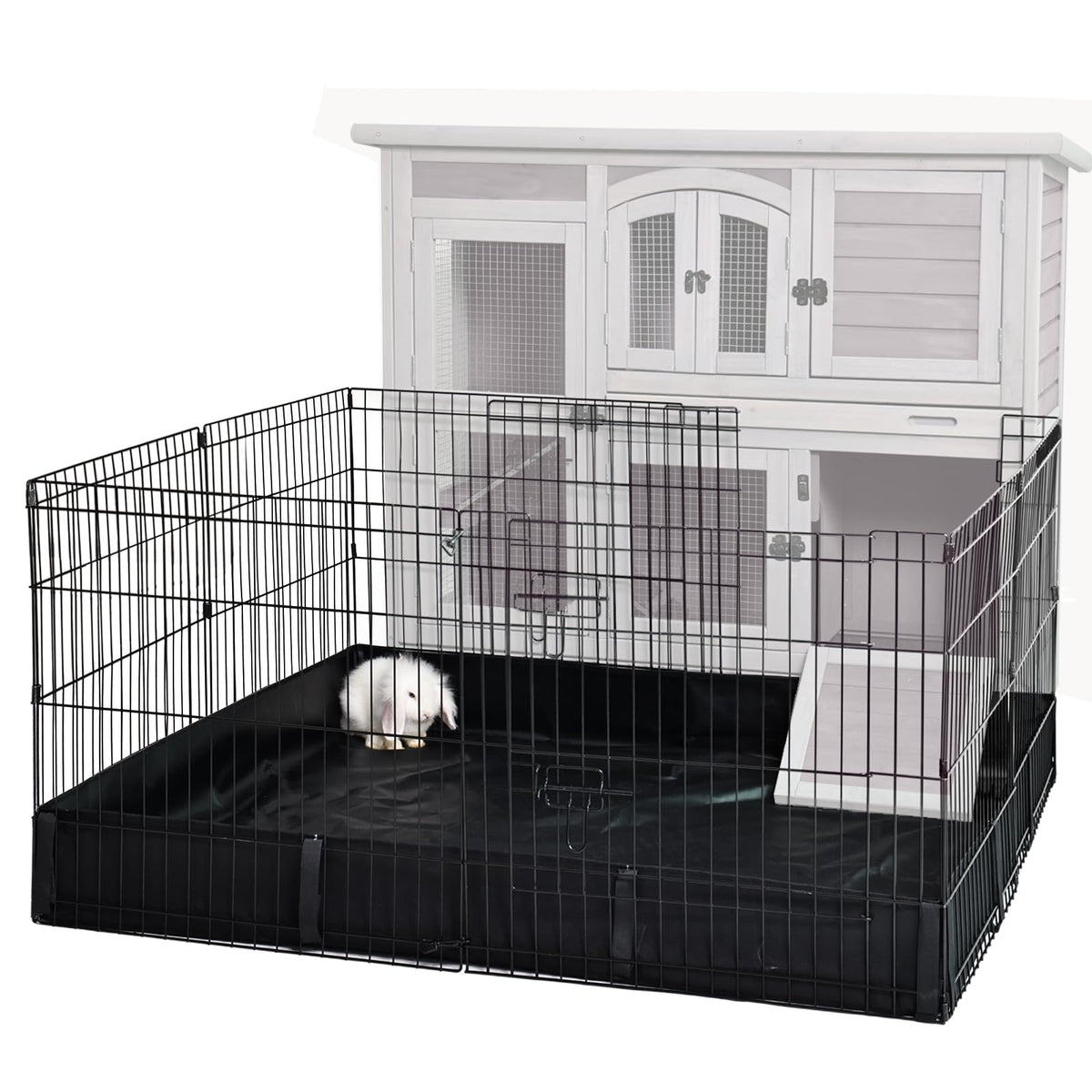 GUTINNEEN Rabbit Playpen with 16 ft² space for safe indoor play