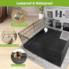 GUTINNEEN Playpen with leakproof PVC liner protects floors