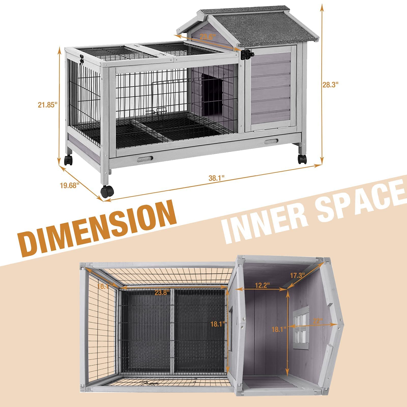 GUTINNEEN compact cage ships with pre-drilled holes for simple assembly.