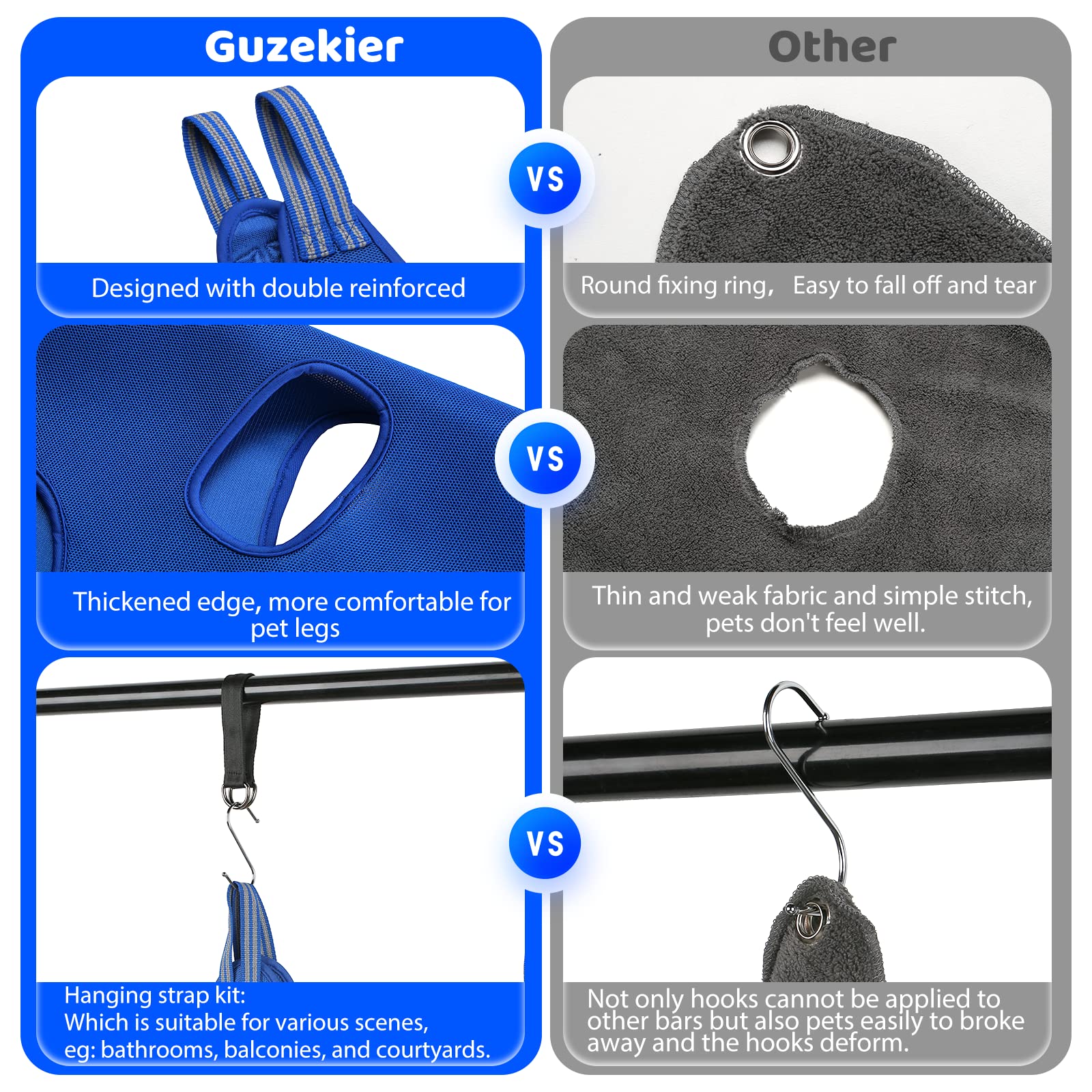 Guzekier breathable 3D mesh fabric keeps dogs cool during sessions.