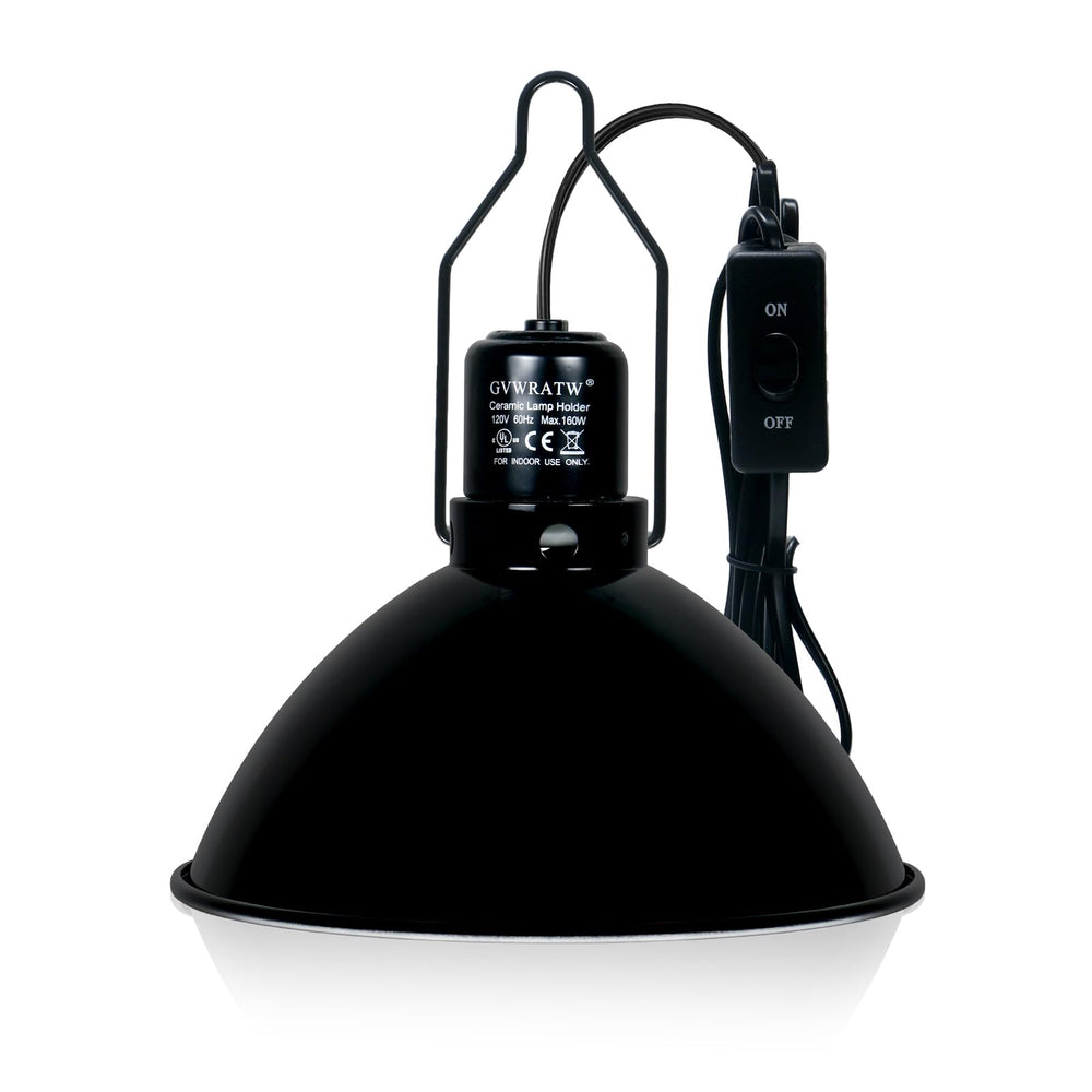 GVWRATW 8.5-inch lamp dome ready for reptile lighting setups