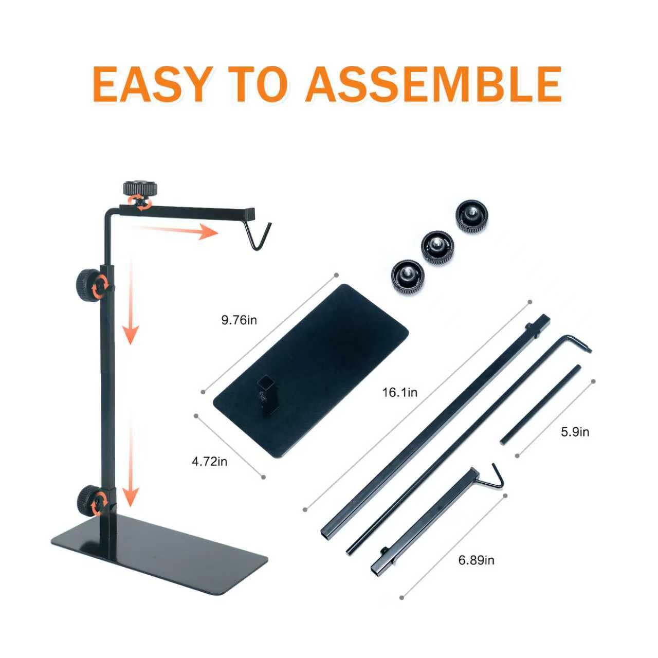 GVWRATW tool-free assembly knobs simplify setup and reconfiguration for terrariums.