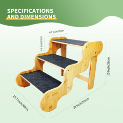 GXONE dog stairs with wide landings for safe footing on furniture