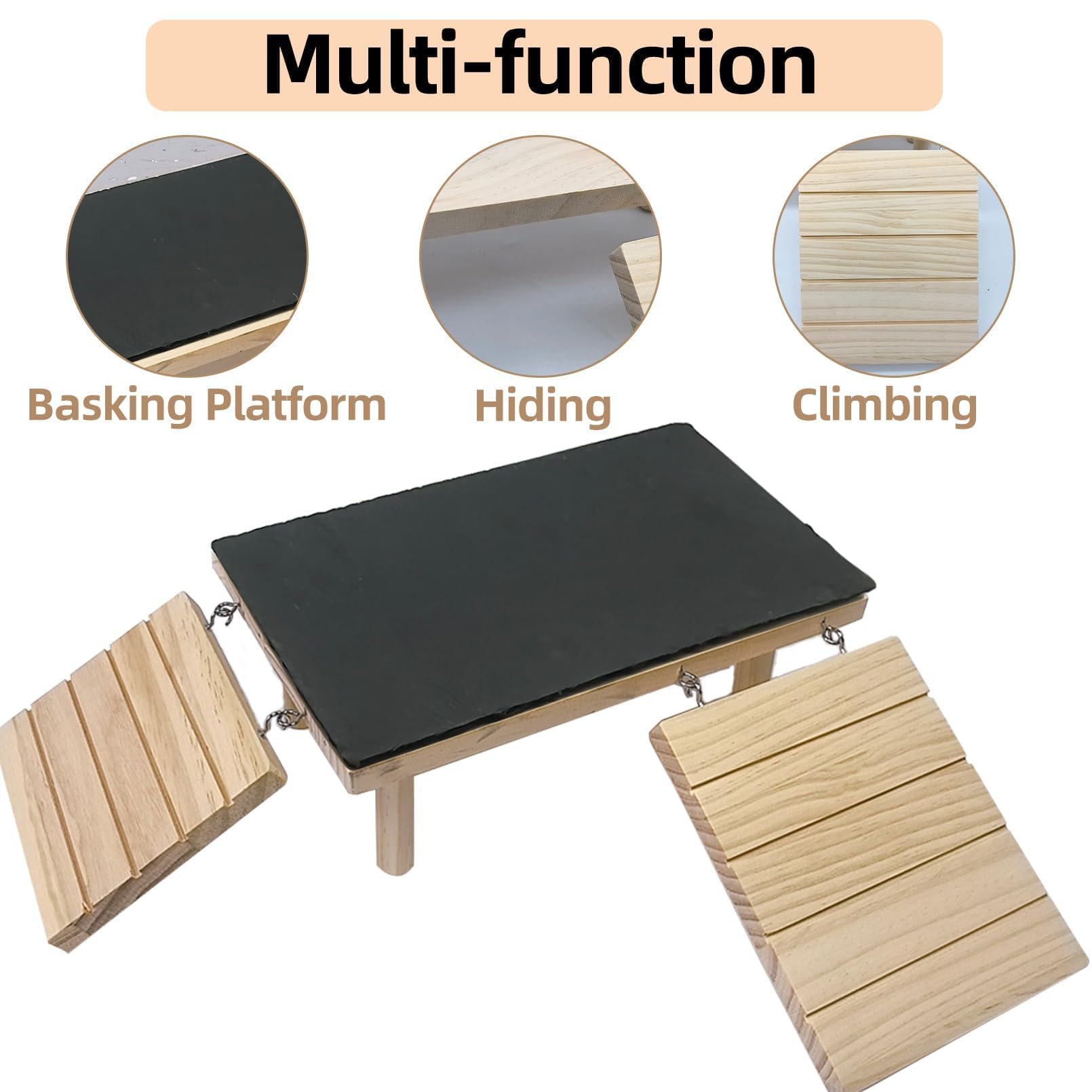 Gxsdj climbing ramp platform for reptile enclosure and exploration