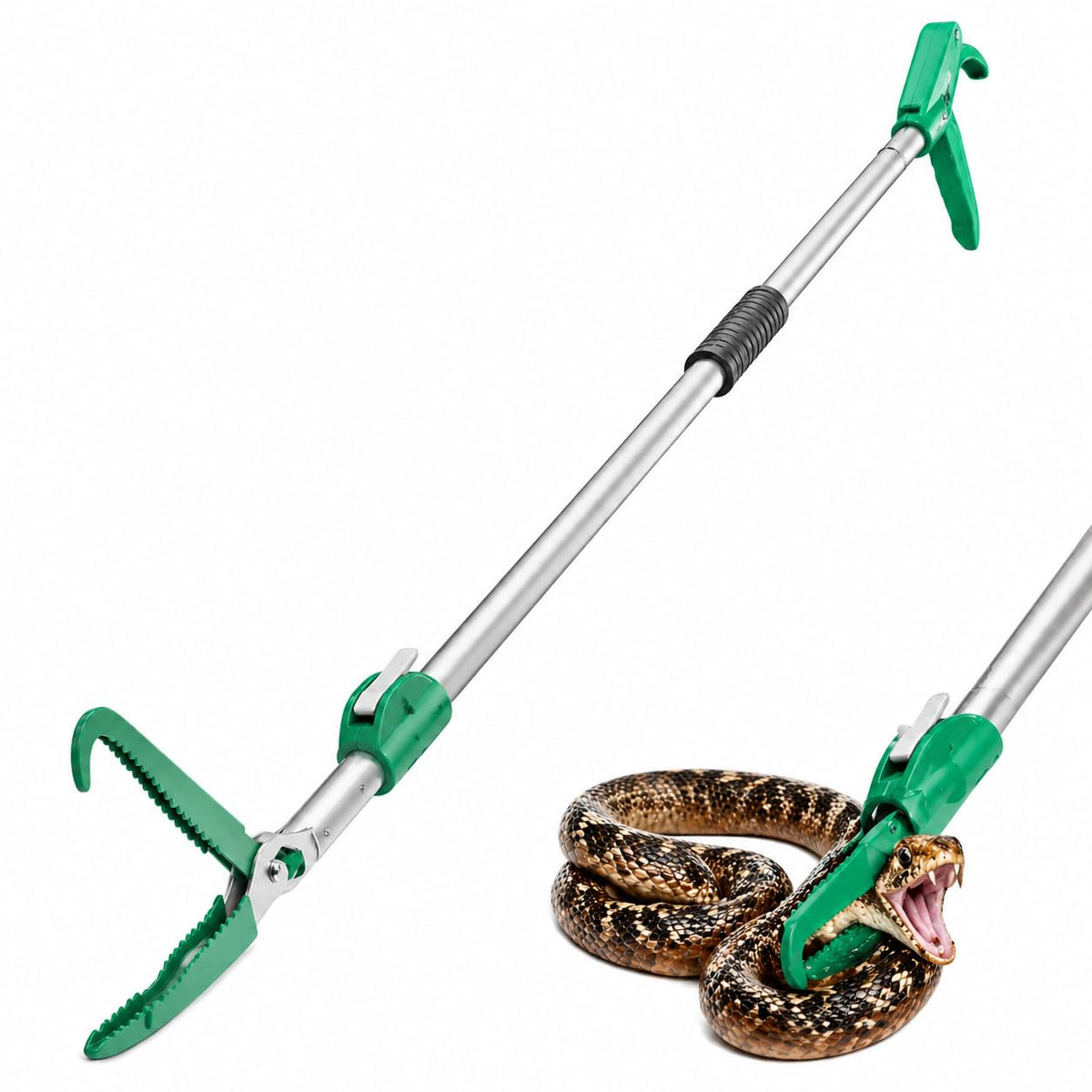 GYORGKSHI extendable snake grabber at full reach for safe distance handling