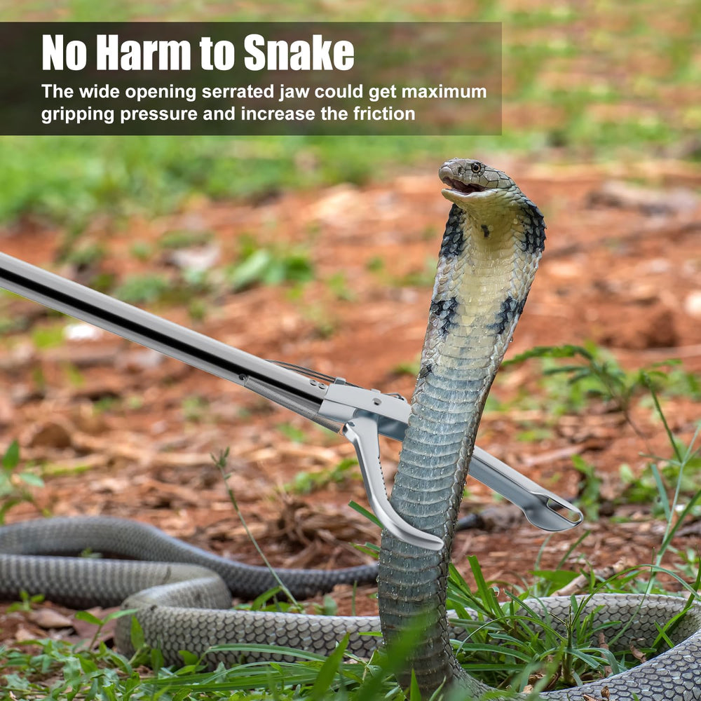 GYORGKSHI serrated wide jaw delivers strong grip with minimal reptile damage risk.