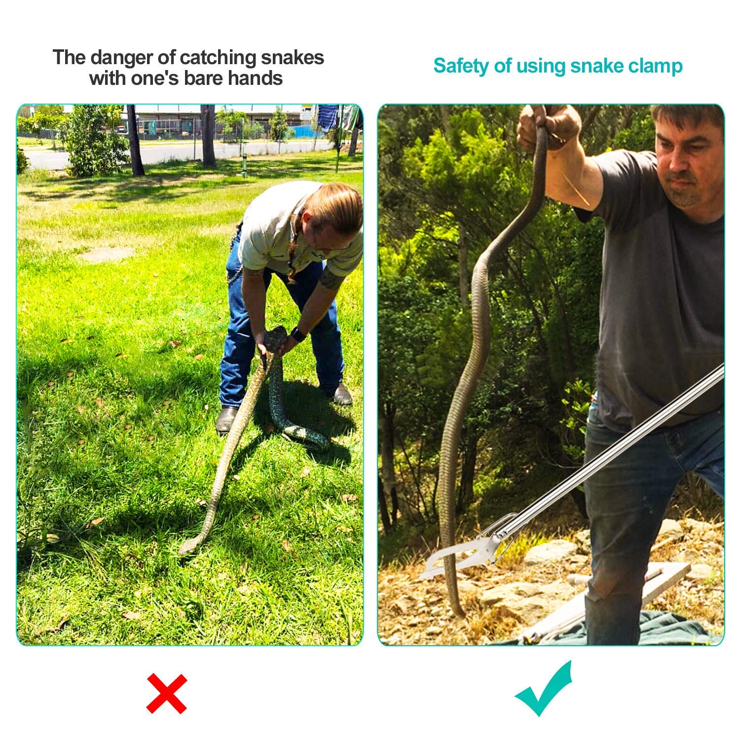 GYORGKSHI tongs ideal for camping and pet reptile removal at home