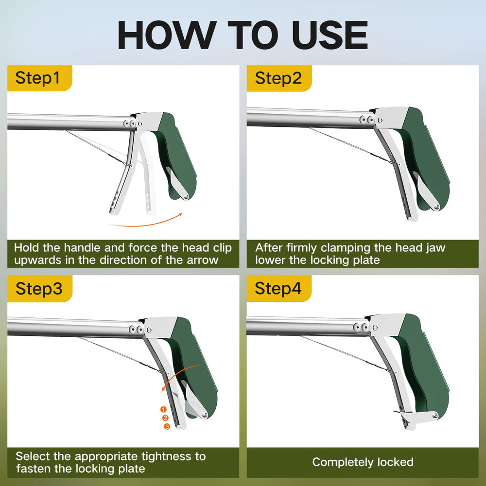GYORGKSHI snake tongs with rubber grip for better control.