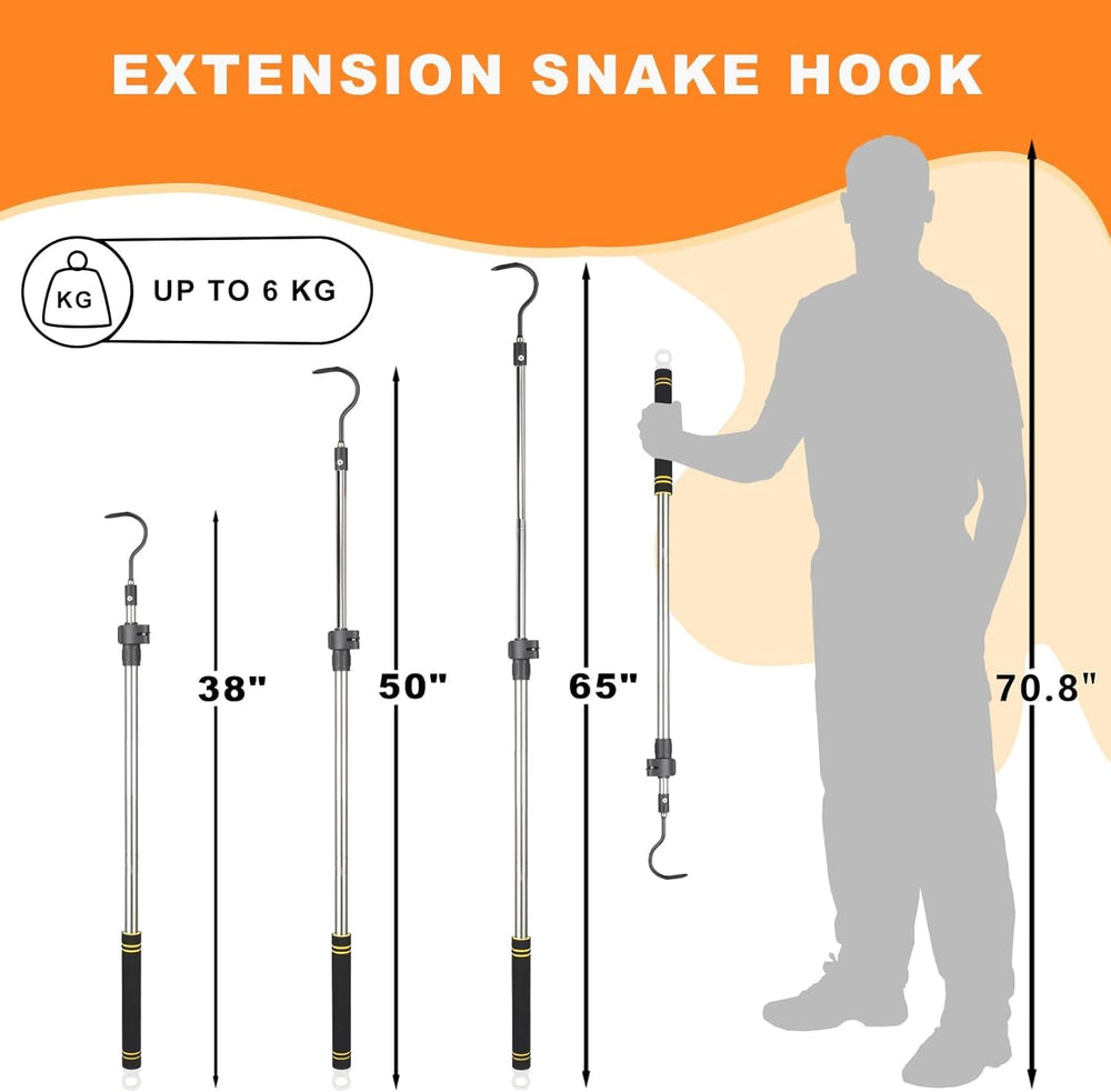 Gzlozak snake hook with non-slip foam grip in wet conditions.