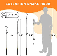 Gzlozak snake hook with non-slip foam grip in wet conditions.