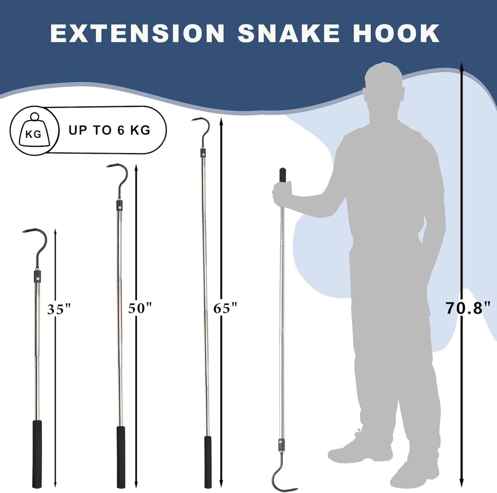 Gzlozak snake hook with non-slip foam handle for secure grip in wet conditions