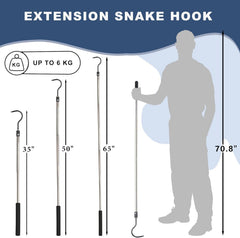 Gzlozak snake hook with non-slip foam handle for secure grip in wet conditions