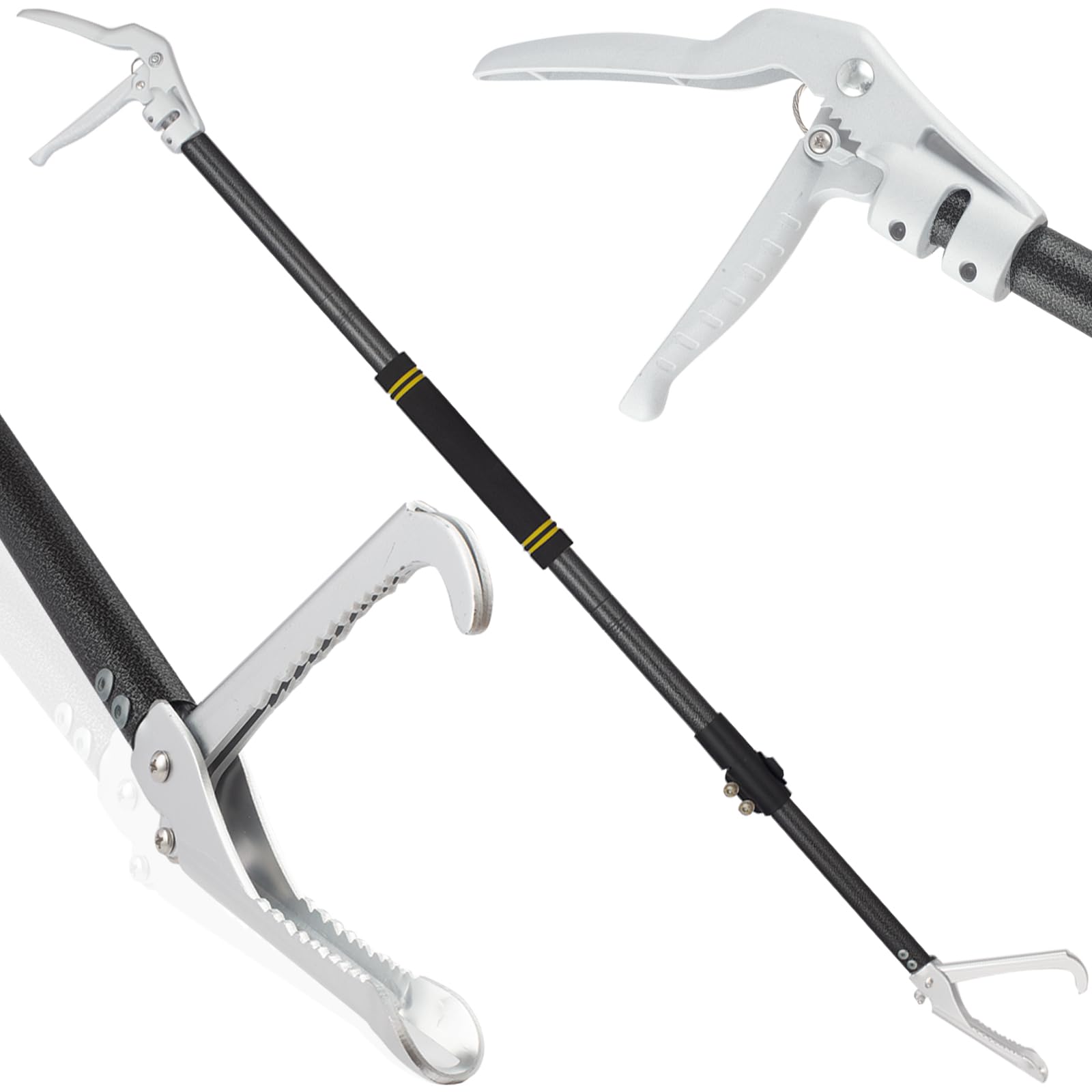 Gzlozak Snake Tongs 55inch Extendable - reach safely to handle snakes.