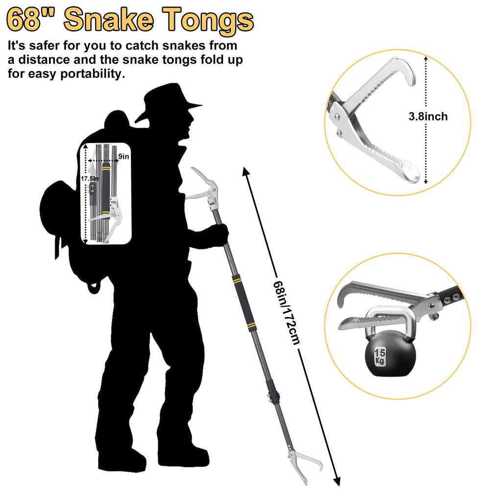 Gzlozak snake tongs with locking system for secure operation