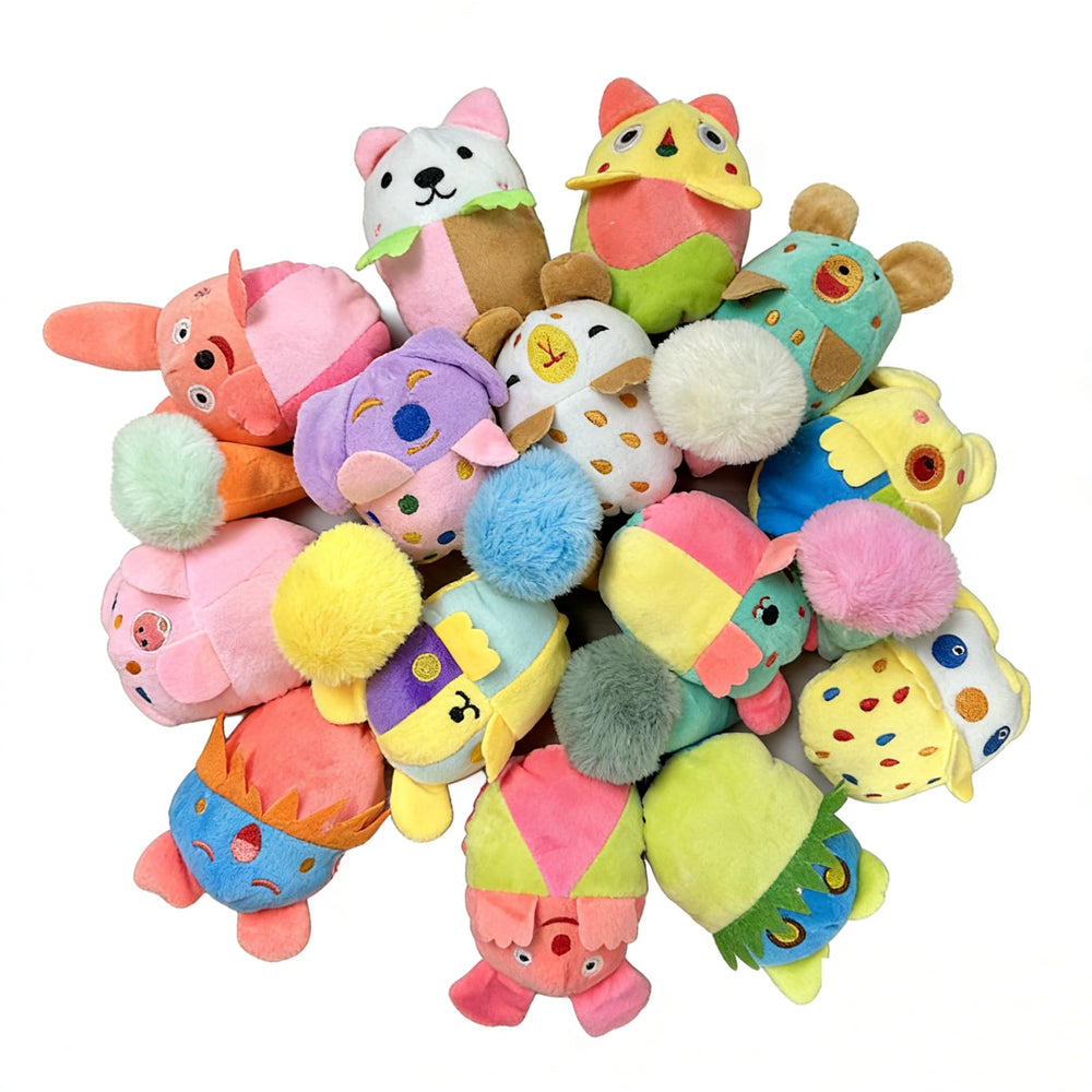 GZQKUSO plush squeaky toys in ice cream designs for playful puppies