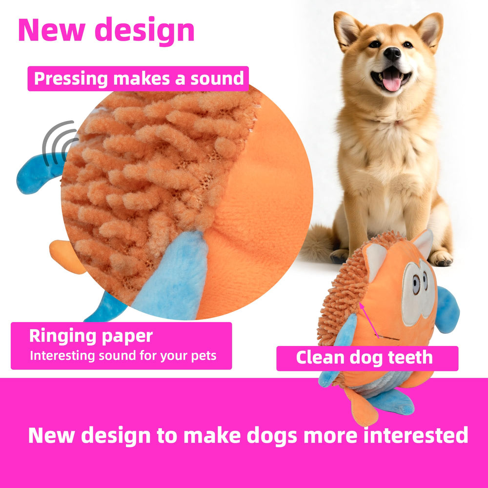 GZQKUSO soft plush dog toy with gentle chew-friendly feel