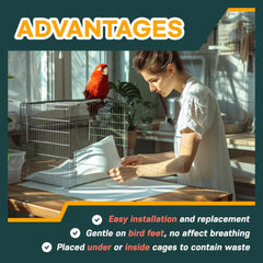 HA SHI newsprint paper ink-free for dust-free surfaces in the cage.