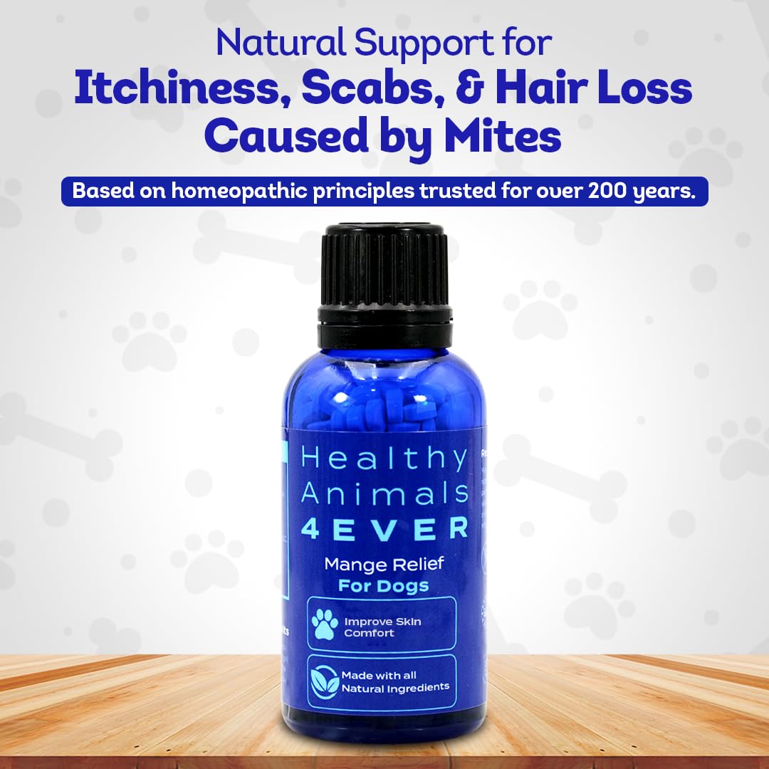 HA4E dog itch relief and skin care pellets for mange symptoms.