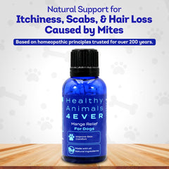 HA4E dog itch relief and skin care pellets for mange symptoms.