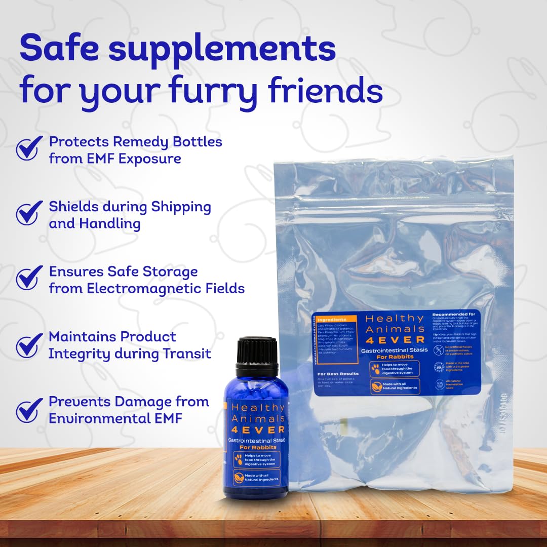 HA4E rabbit care scene illustrating calm, healthy pet with supplement.