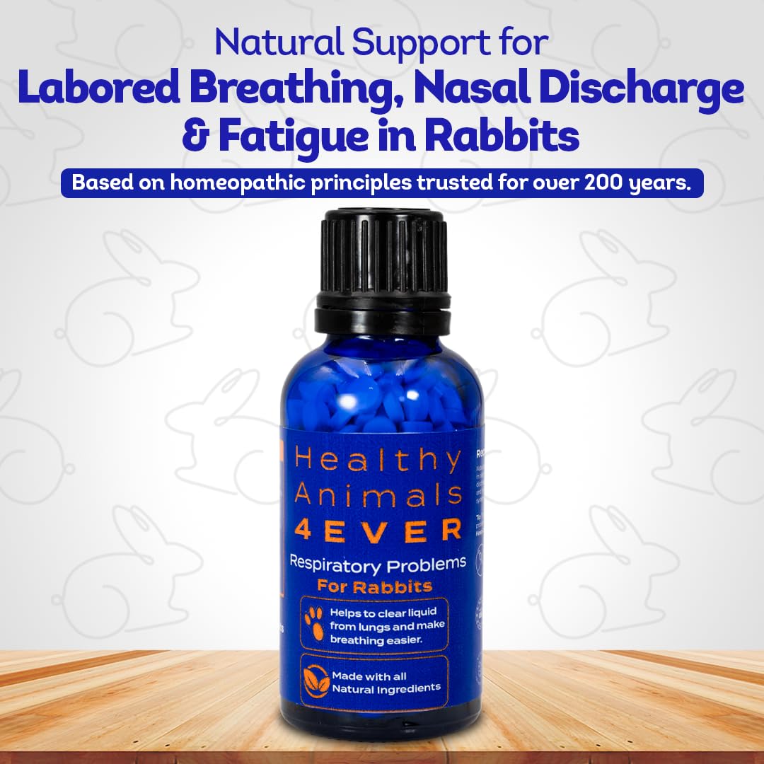 HealthyAnimals4Ever HA4E rabbit-respiratory-tablets-closeup shows easy, natural care.