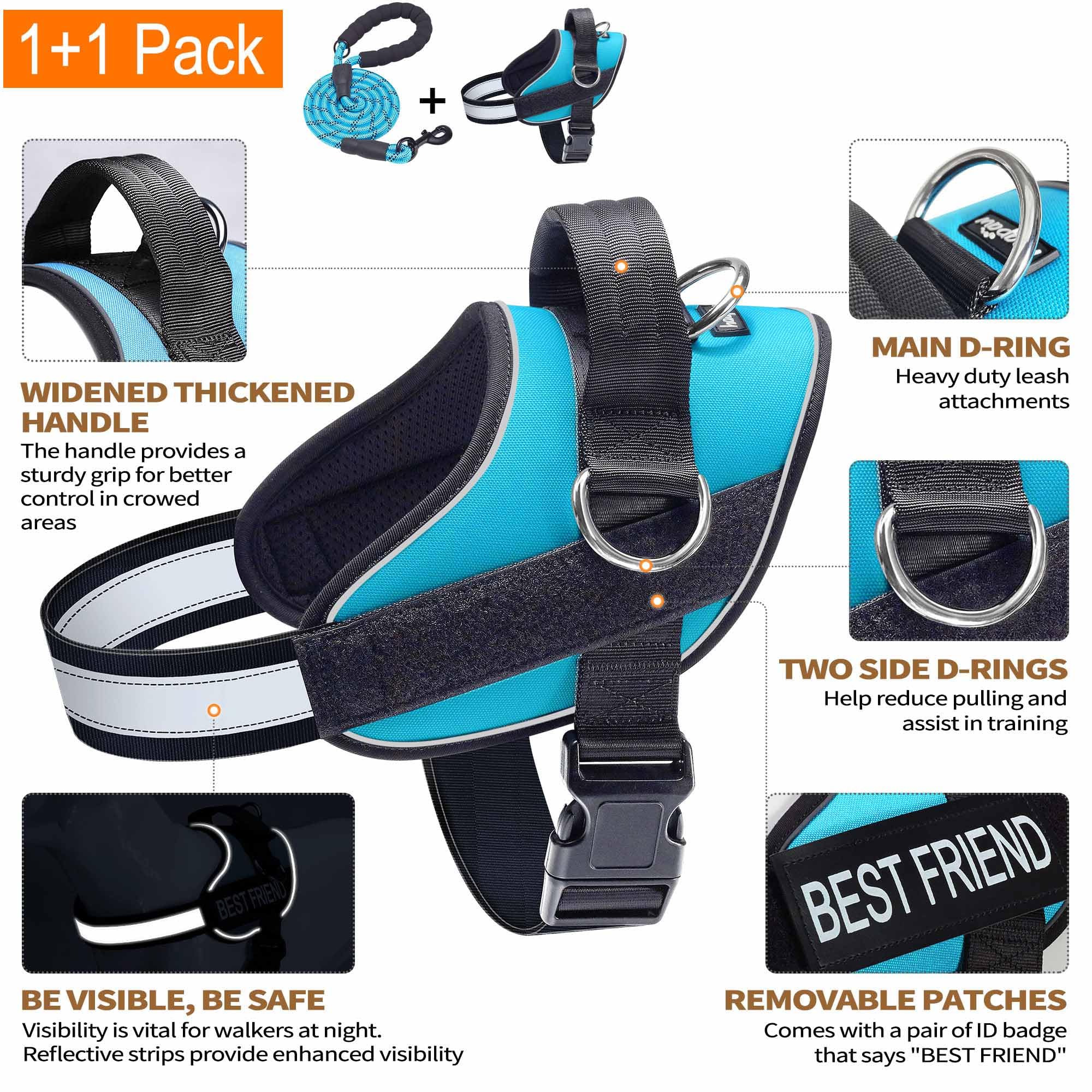 Haapaw harness No choke design prevents pulling pressure for comfortable training