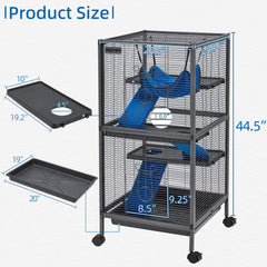 HABUTWAY cage with rolling wheels demonstrates easy mobility for repositioning.