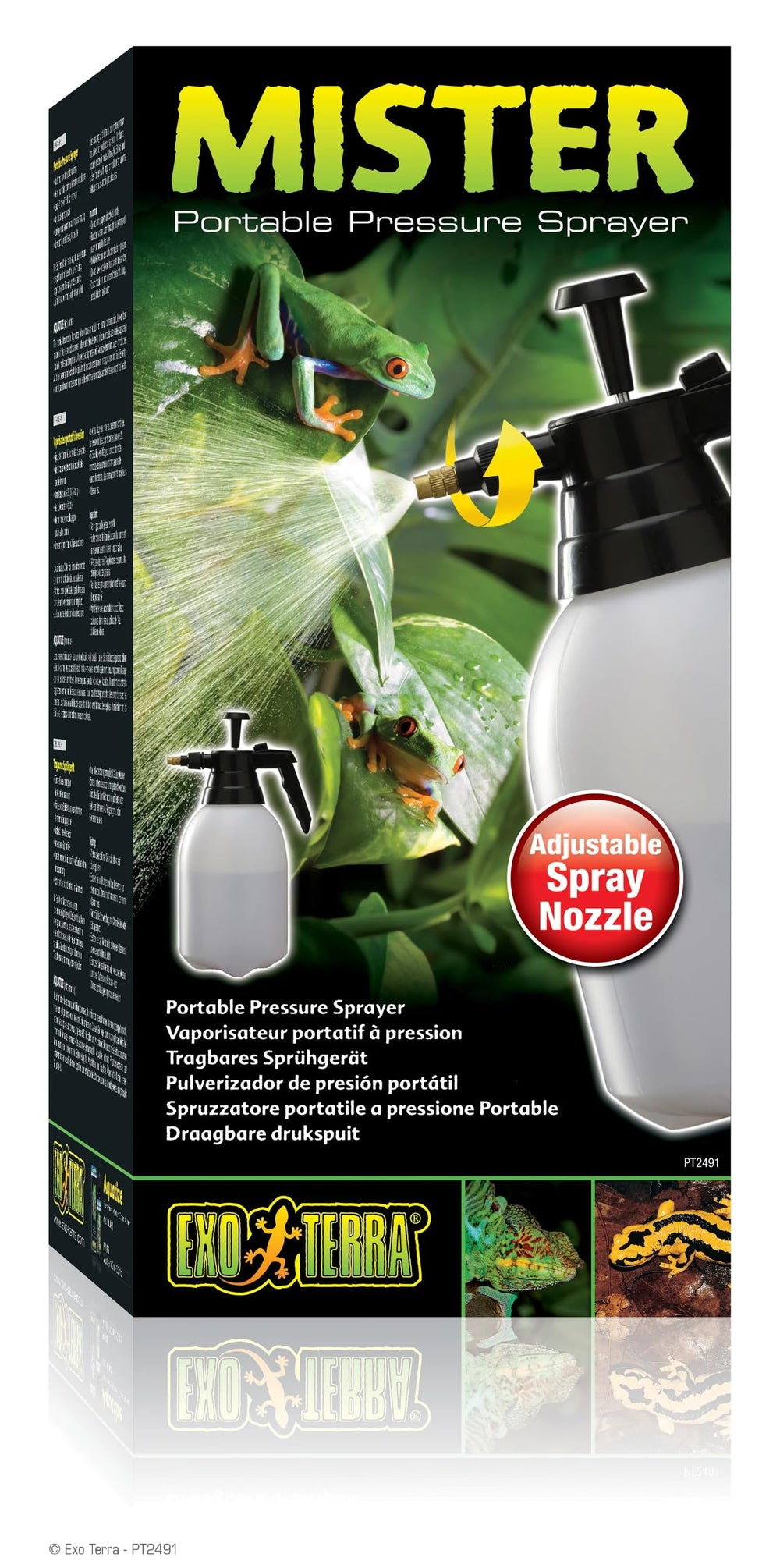 Hagen Exo Terra Mister large-capacity reservoir supports extended terrarium humidity.