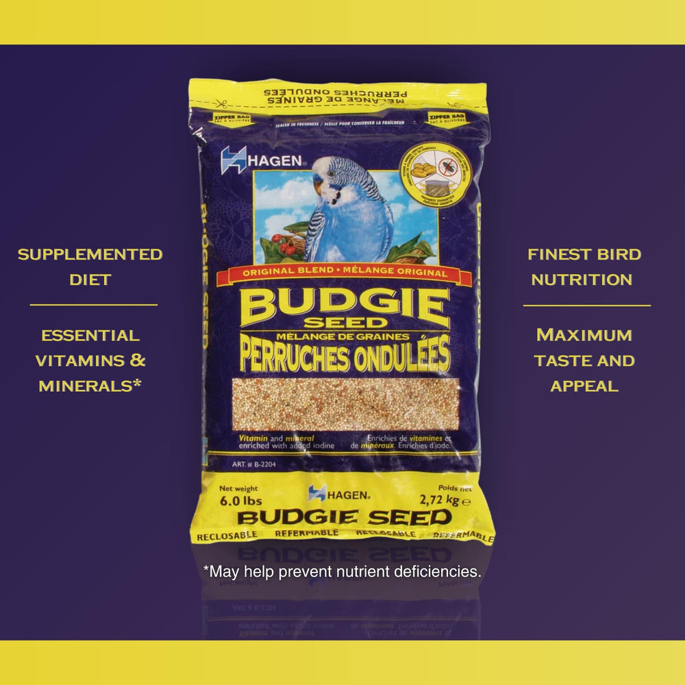 Hagen Parakeet Budgie Staple White Millet Seed fresh bag preserves flavor