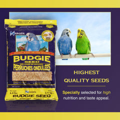Hagen Parakeet Budgie Staple White Millet Seed ingredients showcase top-quality seeds