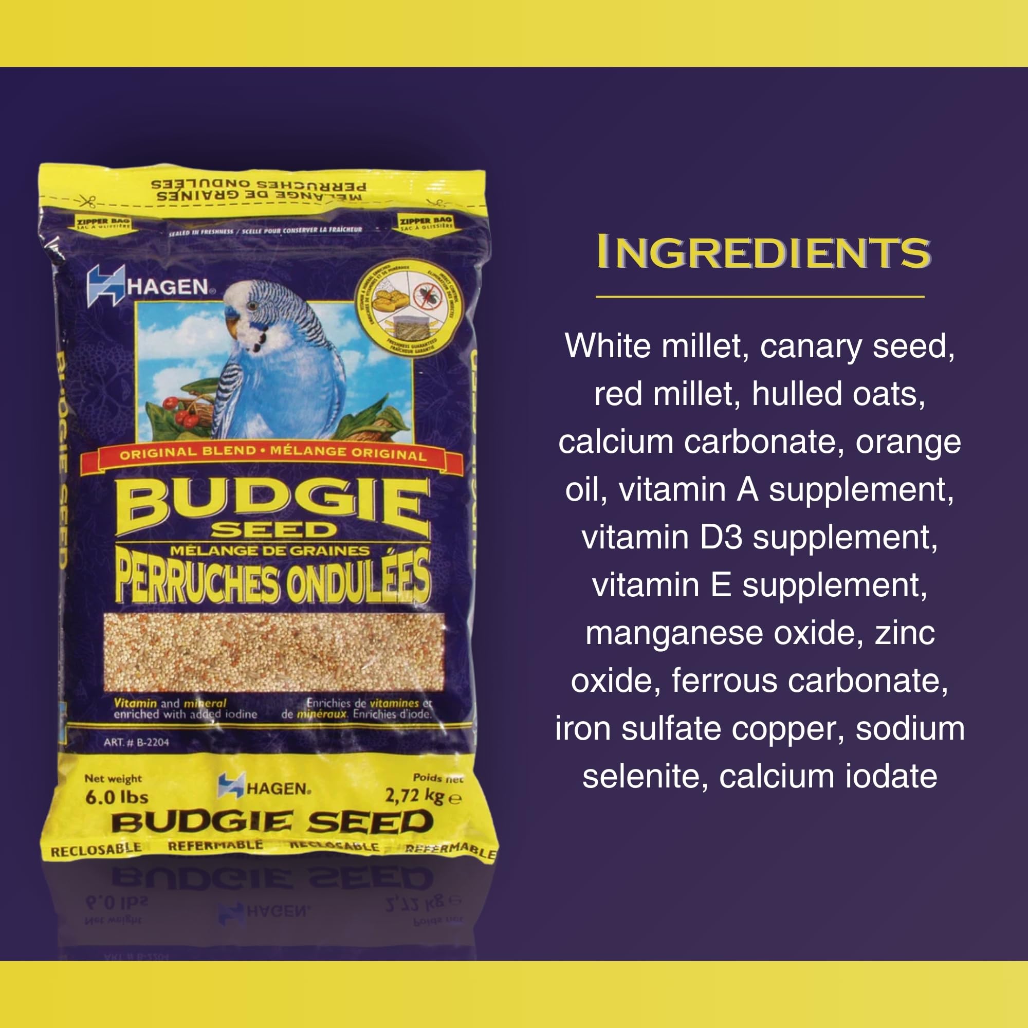 Hagen seed with fresh greens suggesting variety and dietary balance.