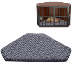 Hahafelt Croblissful corner kennel pad in a crate for spacious rest.