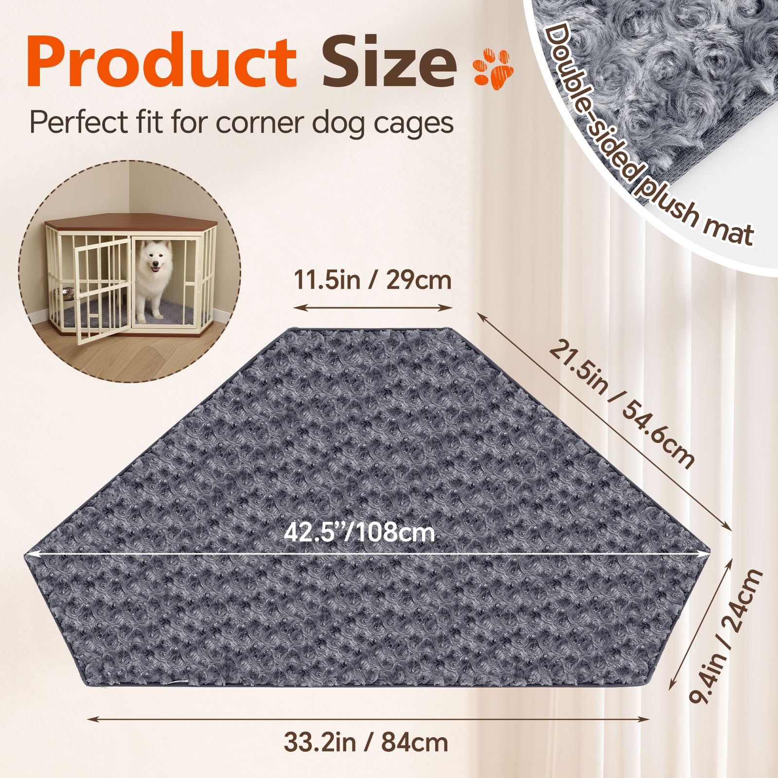 Washable Hahafelt Croblissful dog bed ready for easy cleaning.