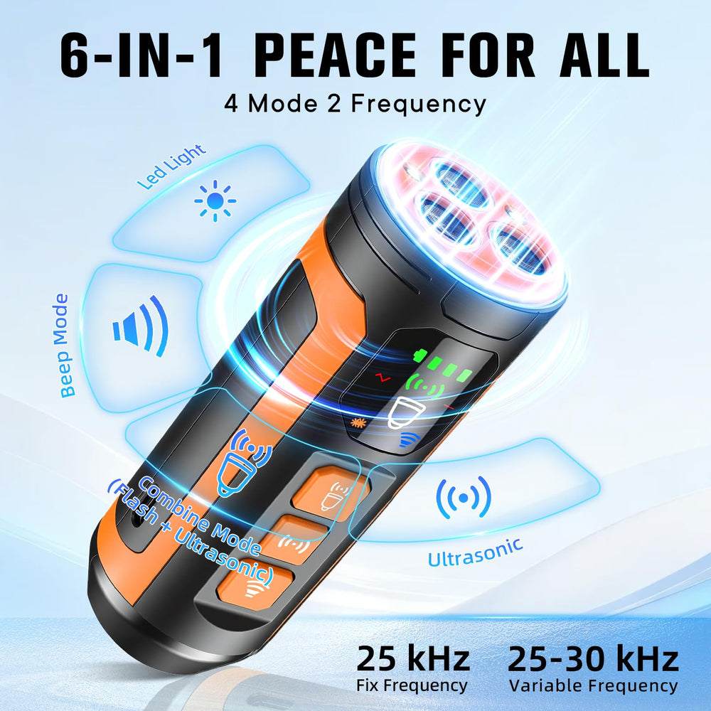 Haijunnm bark deterrent device LED flashlight mode for training in dim light.