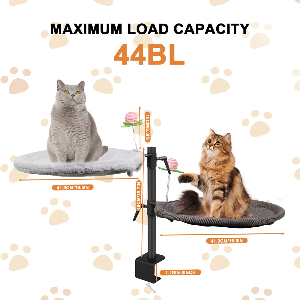 Haijunnm Double Cat Desk Bed with seasonal mats for year-round comfort