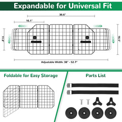 HAITRAL barrier side panels adjustable for a snug fit in most vehicles
