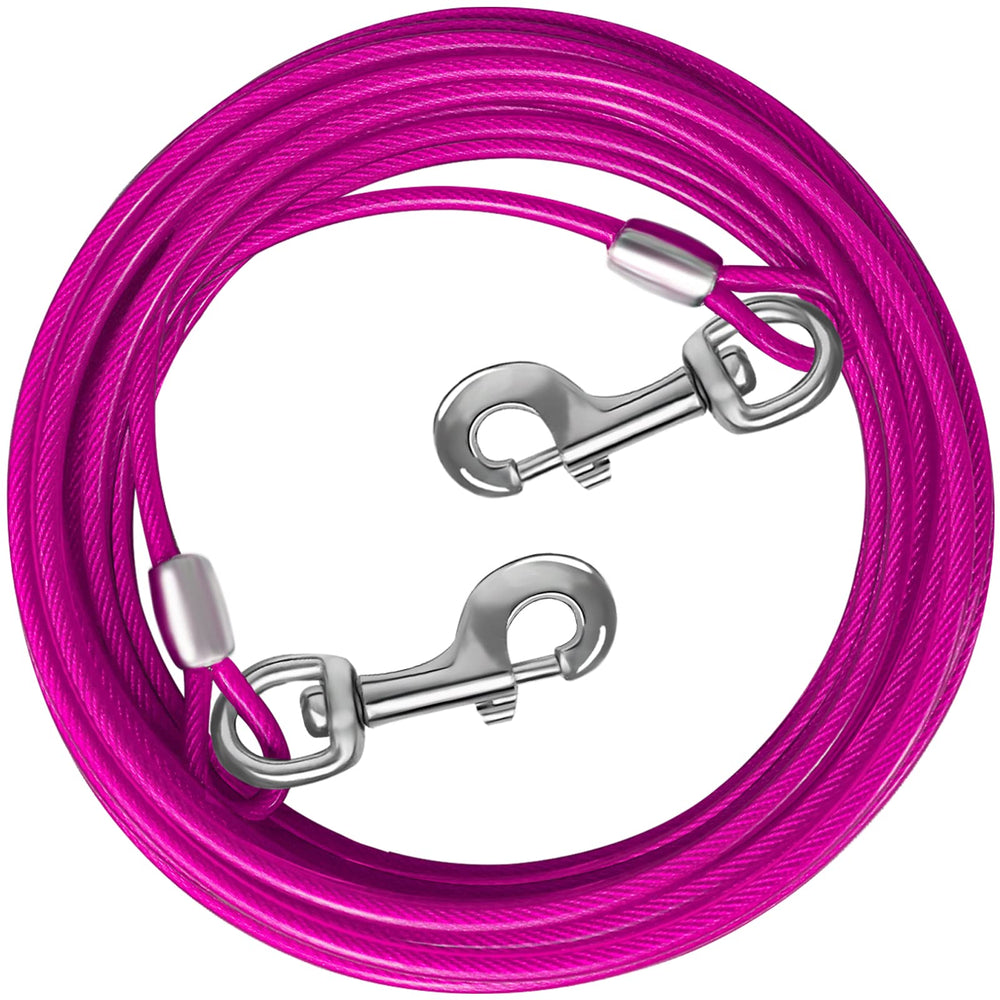 HaiYUAN dog tie out cable with 360° clip for unrestricted outdoor play