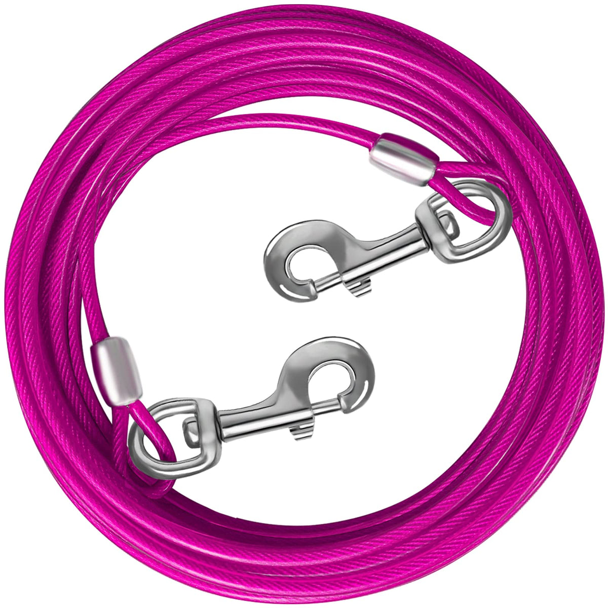 HaiYUAN dog tie out cable with 360° clip for unrestricted outdoor play