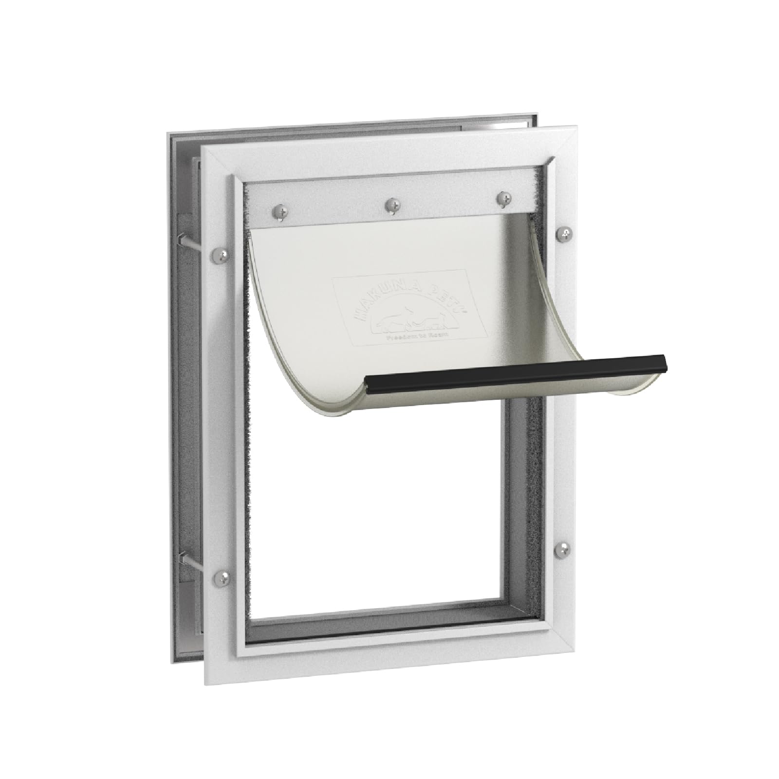 Hakuna Pets Deluxe door frame in white for easy installation.