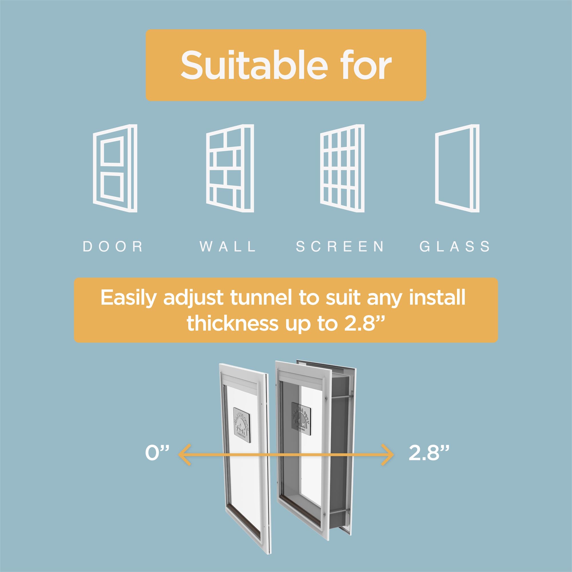 Hakuna Pets Deluxe door designed for indoor and outdoor use offers versatile pet access.