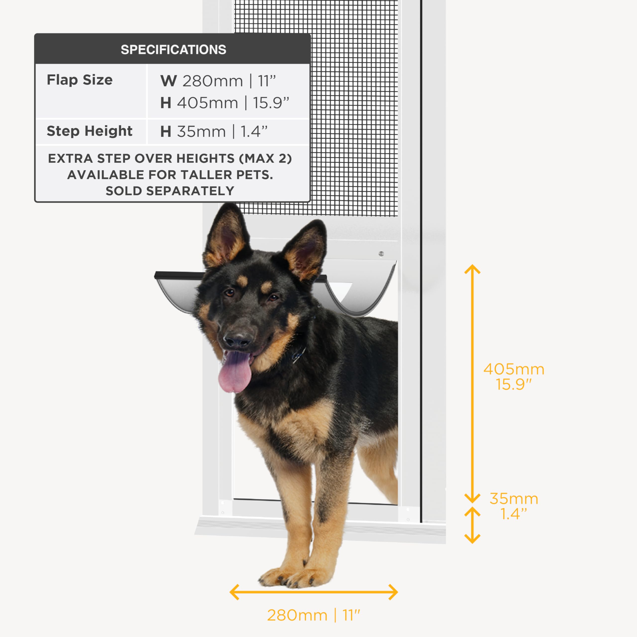 Hakuna Pets V2 patio door flap provides easy access while keeping pets covered.
