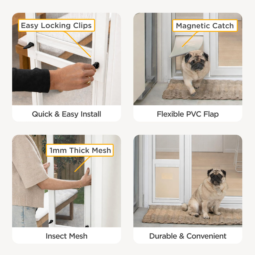 Hakuna Pets V2 in-use dog doorway shows easy access for pets.