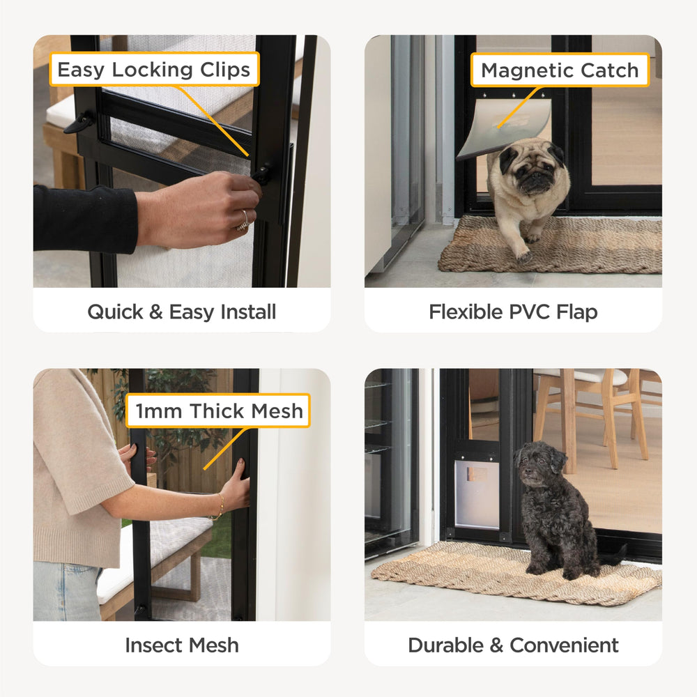 Hakuna Pets V2 small black panel with sleek finish