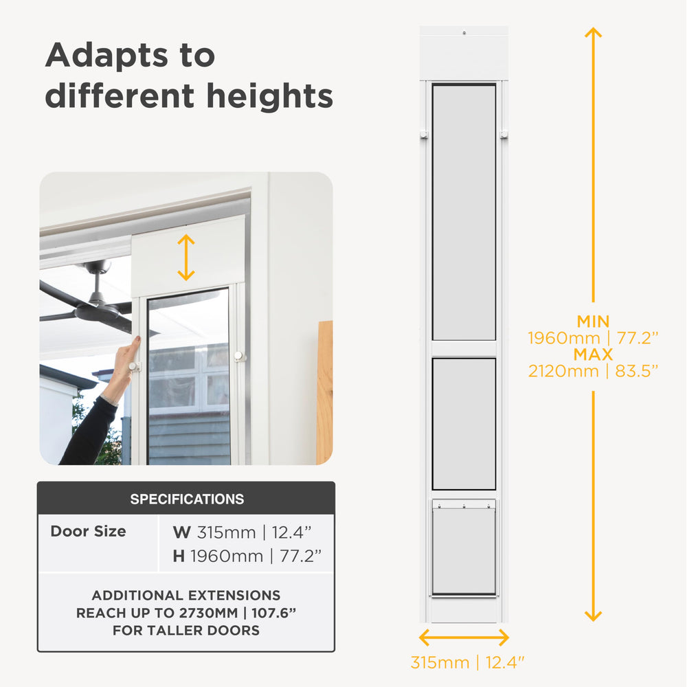 Hakuna Pets door install options allow rental-friendly setup