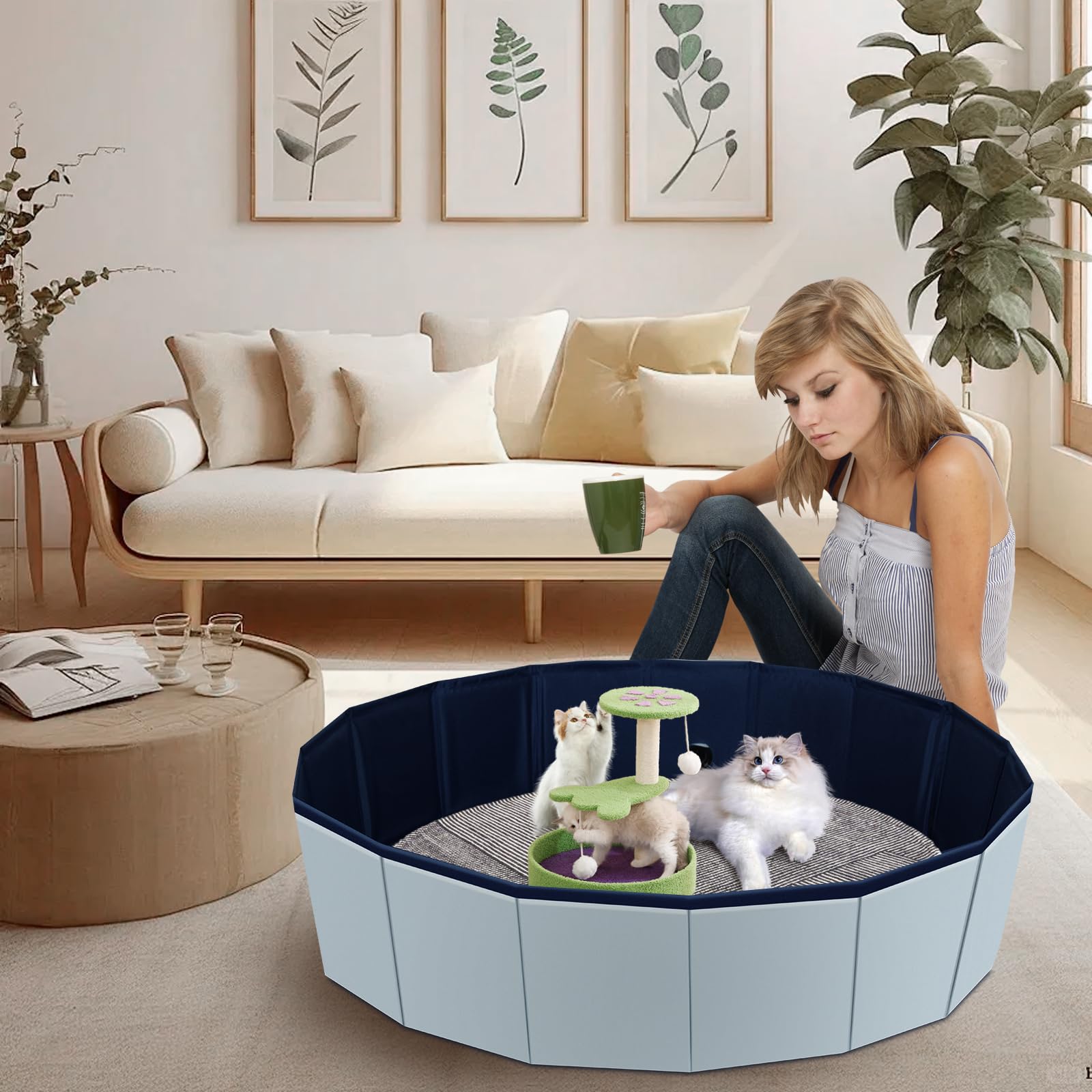 HALAGAS multi-purpose cat pool for birth, bathing, or play.