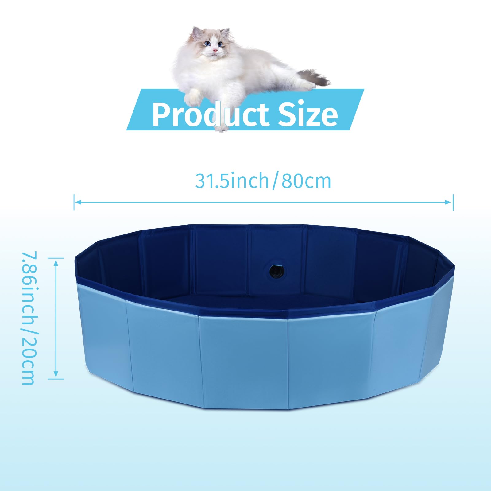 HALAGAS whelping pool for cats bath scene highlighting multi-use bathing area.
