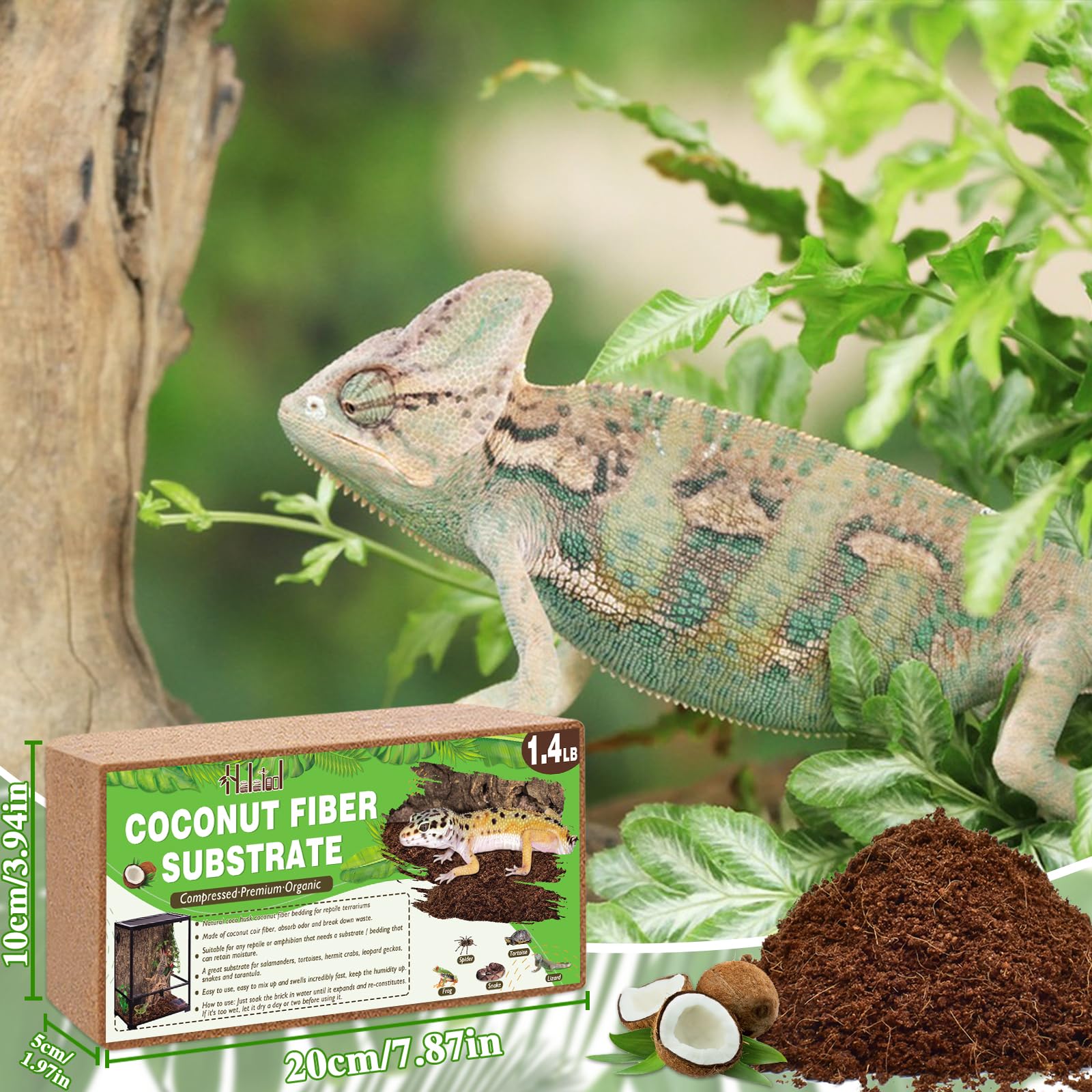 Halatool multi-use substrate suits reptiles, amphibians, and more